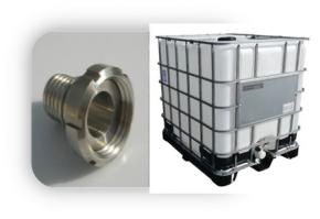 Ecrou inox pour bac IBC avec raccord